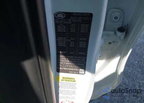 2020 Land Rover Range Rover Evoque S from USA, damaged, VIN SALZJ2FX4LH042528